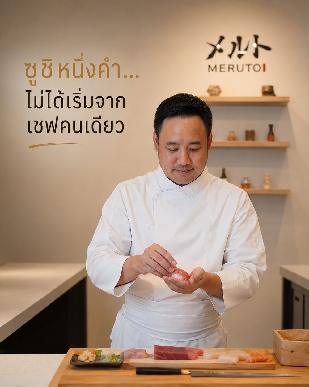 ซูชิหนึ่งคำ…ไม่ได้เริ่มจากเชฟคนเดียว